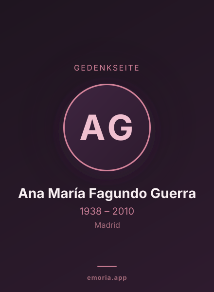 Gedenkportrait von Ana María Fagundo Guerra