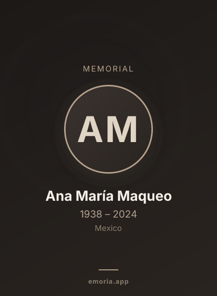 Memorial portrait of Ana María Maqueo