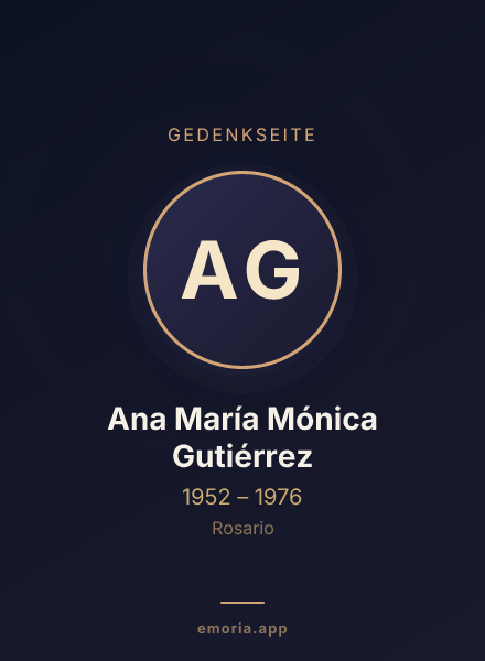 Gedenkportrait von Ana María Mónica Gutiérrez