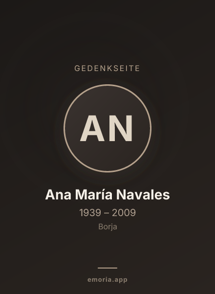 Gedenkportrait von Ana María Navales