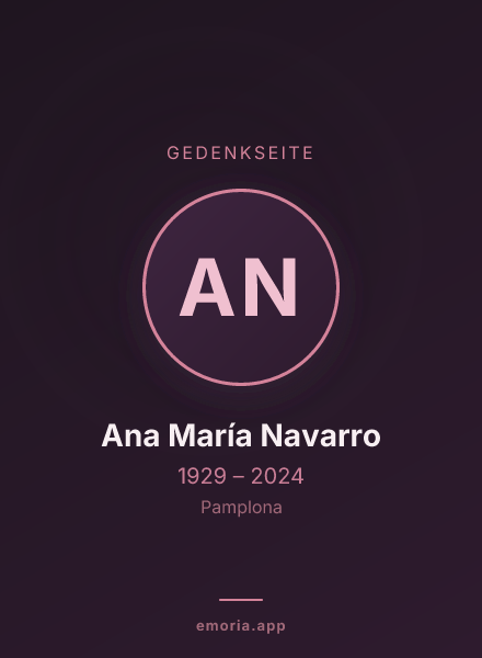 Gedenkportrait von Ana María Navarro