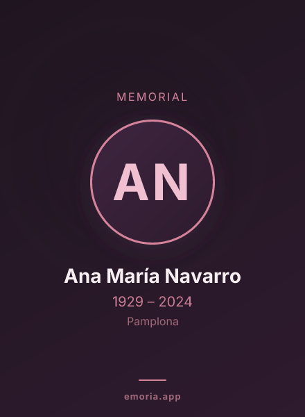 Memorial portrait of Ana María Navarro