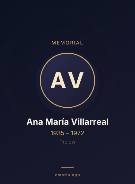 Memorial portrait of Ana María Villarreal