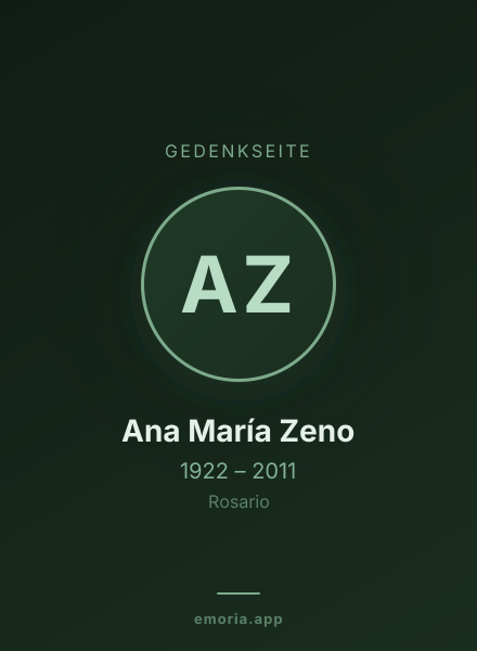 Gedenkportrait von Ana María Zeno