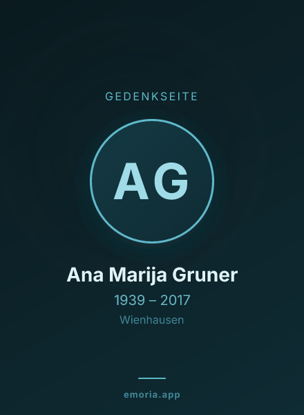 Gedenkportrait von Ana Marija Gruner
