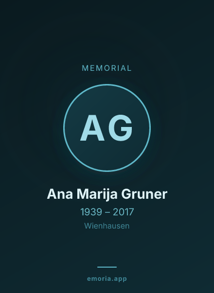 Memorial portrait of Ana Marija Gruner