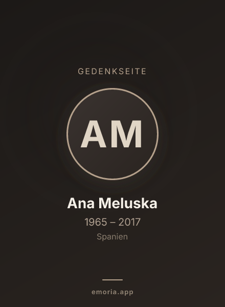 Gedenkportrait von Ana Meluska