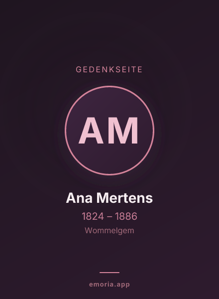 Gedenkportrait von Ana Mertens