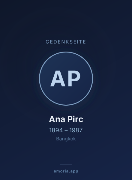 Gedenkportrait von Ana Pirc