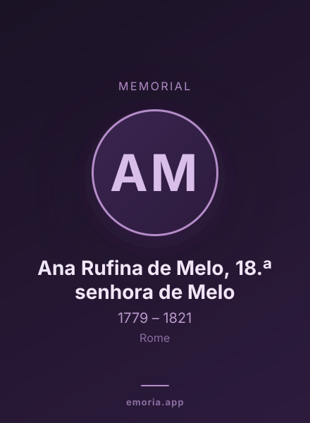 Memorial portrait of Ana Rufina de Melo, 18.ª senhora de Melo
