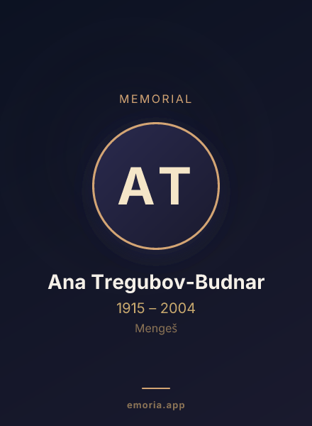Memorial portrait of Ana Tregubov-Budnar