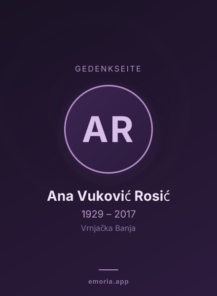 Gedenkportrait von Ana Vuković Rosić