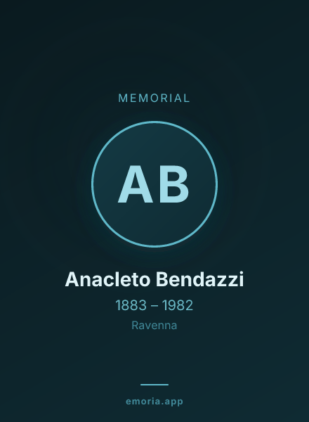 Memorial portrait of Anacleto Bendazzi