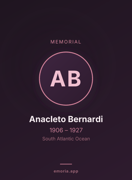 Memorial portrait of Anacleto Bernardi