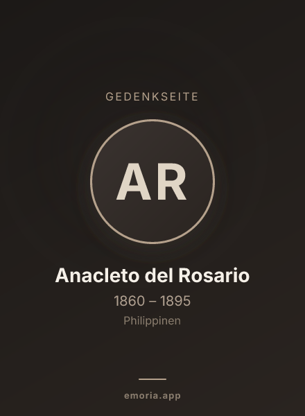 Gedenkportrait von Anacleto del Rosario