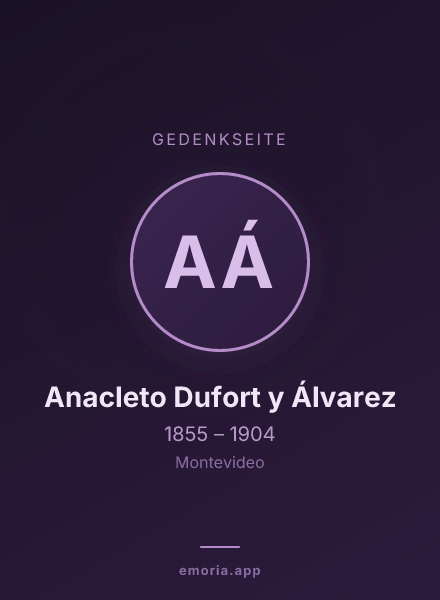 Gedenkportrait von Anacleto Dufort y Álvarez