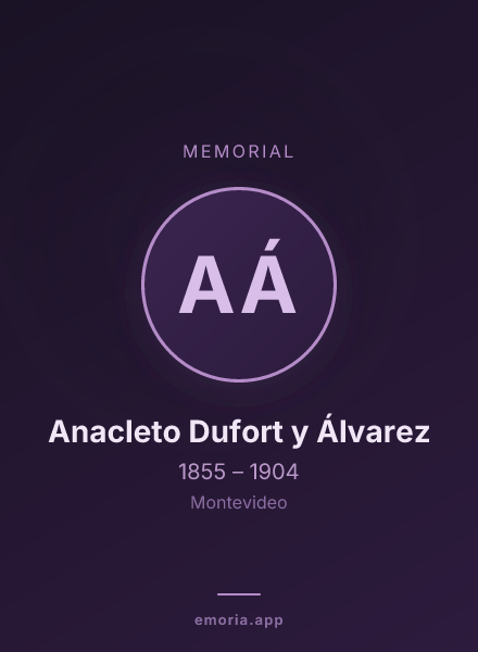Memorial portrait of Anacleto Dufort y Álvarez