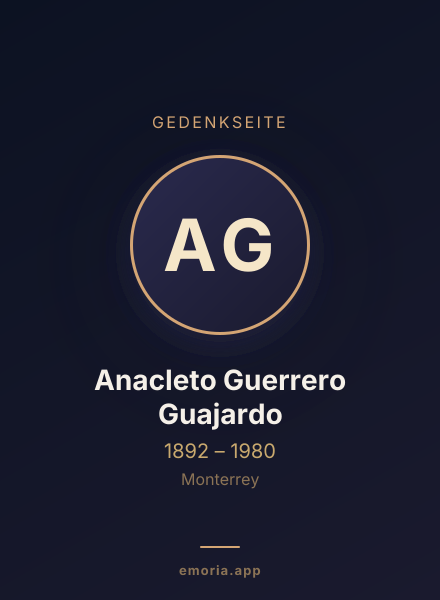 Gedenkportrait von Anacleto Guerrero Guajardo