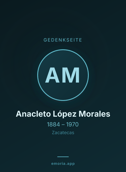 Gedenkportrait von Anacleto López Morales