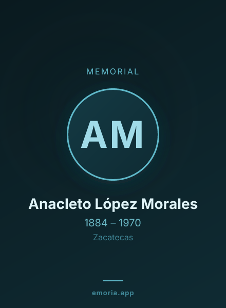 Memorial portrait of Anacleto López Morales