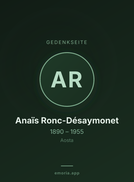 Gedenkportrait von Anaïs Ronc-Désaymonet