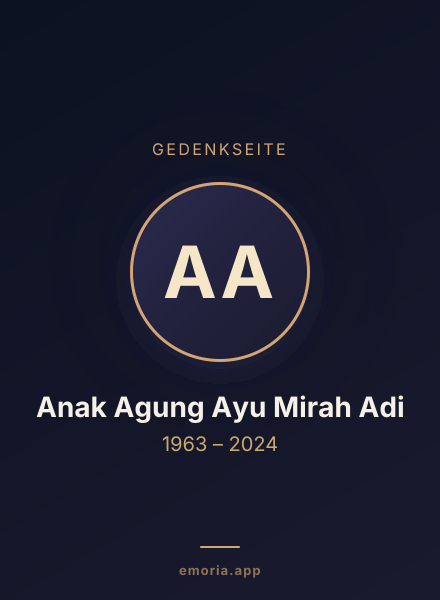 Gedenkportrait von Anak Agung Ayu Mirah Adi