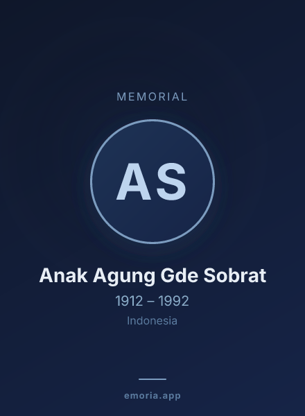 Memorial portrait of Anak Agung Gde Sobrat