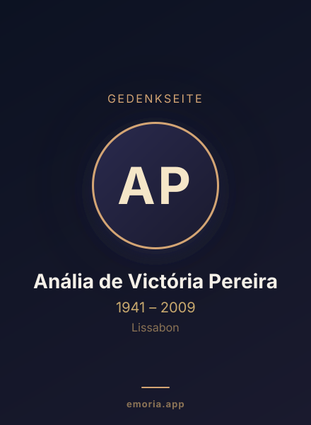 Gedenkportrait von Anália de Victória Pereira