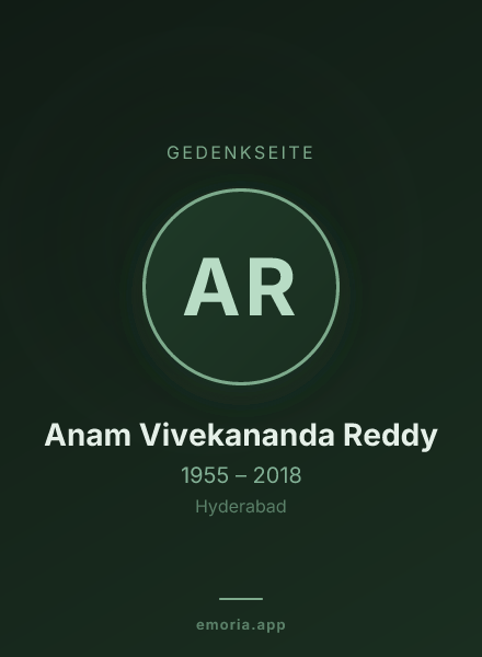 Gedenkportrait von Anam Vivekananda Reddy