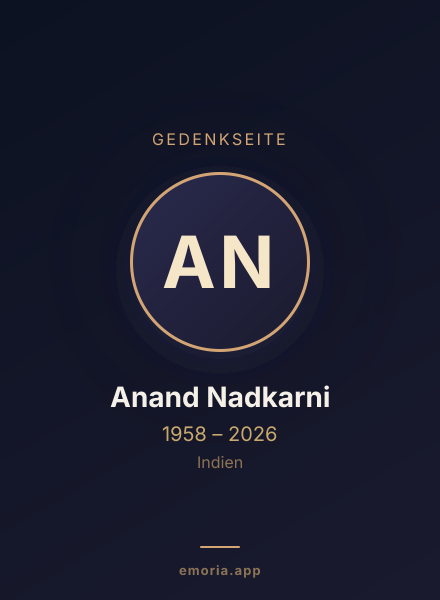 Gedenkportrait von Anand Nadkarni