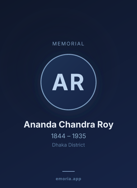 Memorial portrait of Ananda Chandra Roy