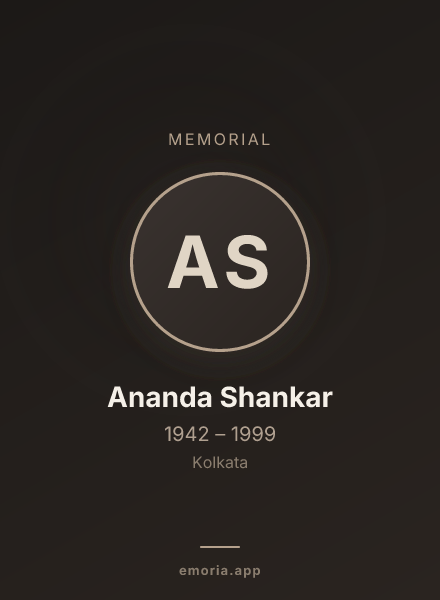Memorial portrait of Ananda Shankar