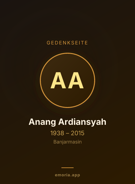 Gedenkportrait von Anang Ardiansyah