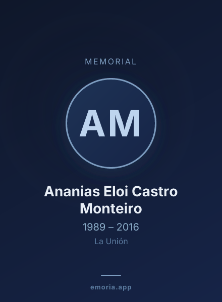 Memorial portrait of Ananias Eloi Castro Monteiro