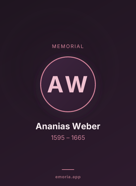 Memorial portrait of Ananias Weber