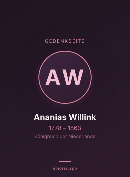 Gedenkportrait von Ananias Willink