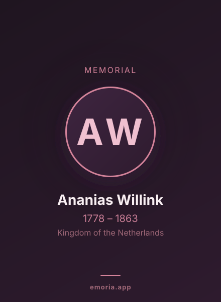 Memorial portrait of Ananias Willink
