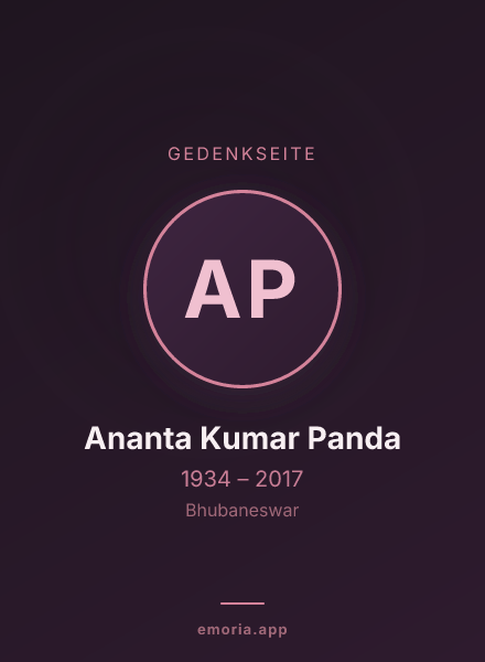 Gedenkportrait von Ananta Kumar Panda