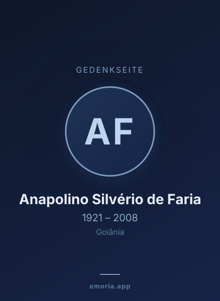 Gedenkportrait von Anapolino Silvério de Faria