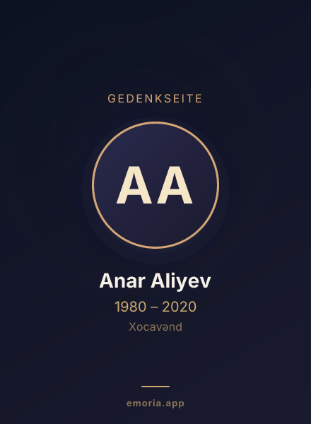 Gedenkportrait von Anar Aliyev
