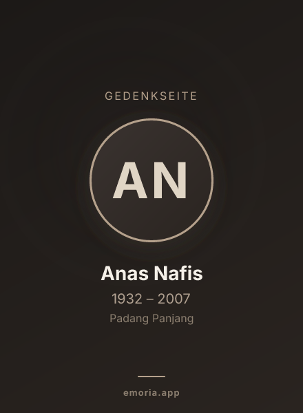 Gedenkportrait von Anas Nafis