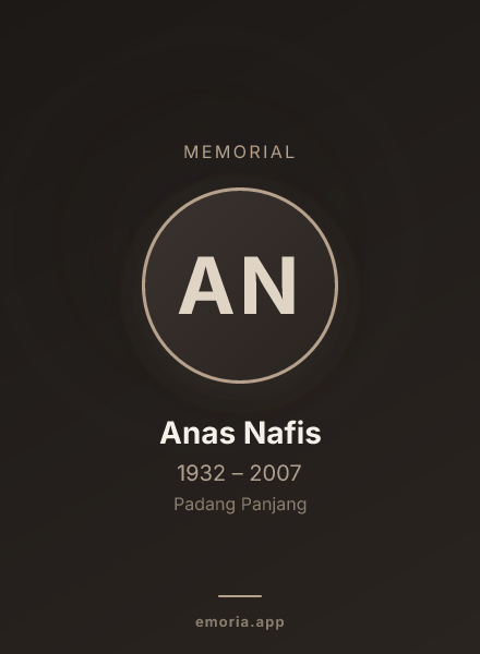 Memorial portrait of Anas Nafis