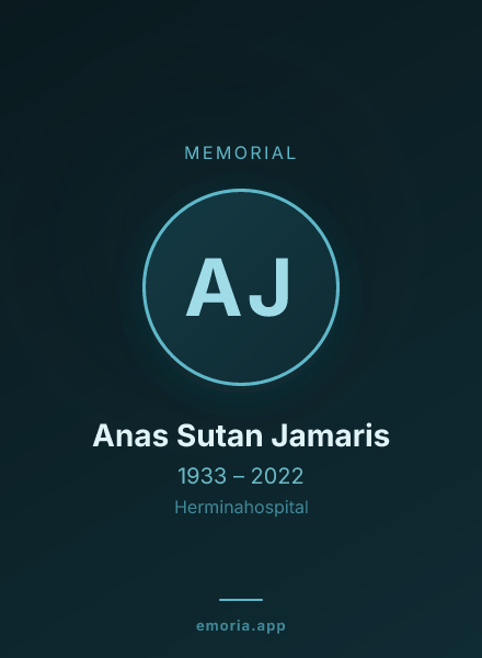 Memorial portrait of Anas Sutan Jamaris