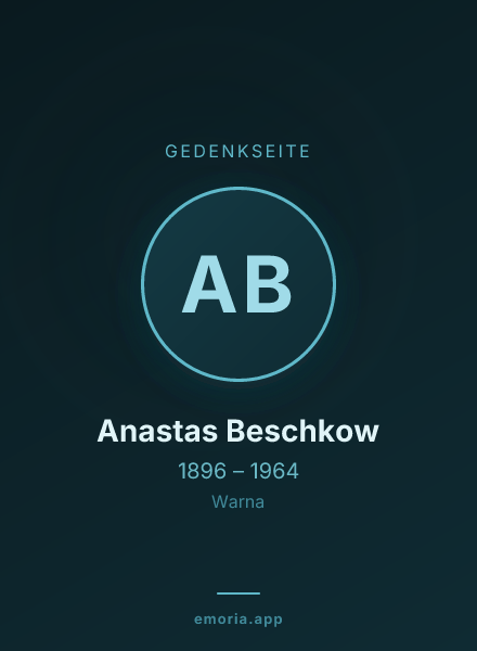 Gedenkportrait von Anastas Beschkow