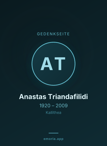 Gedenkportrait von Anastas Triandafilidi
