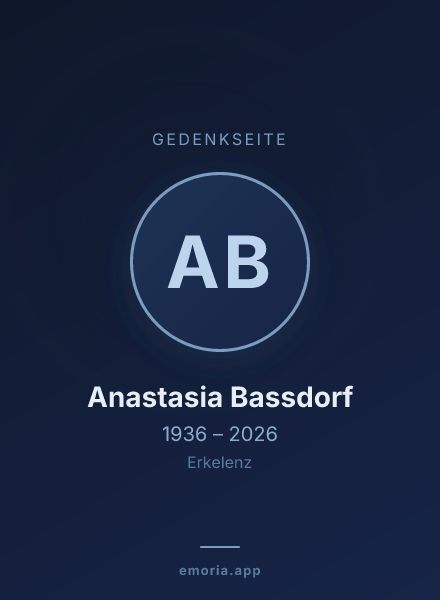 Gedenkportrait von Anastasia Bassdorf