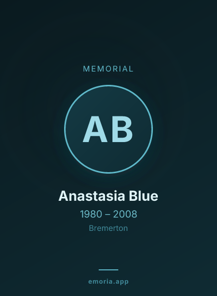 Memorial portrait of Anastasia Blue