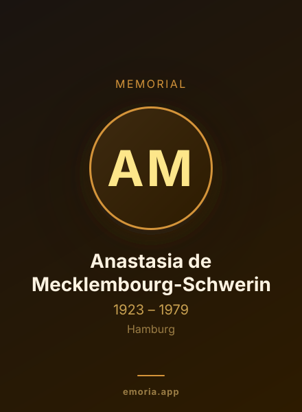 Memorial portrait of Anastasia de Mecklembourg-Schwerin