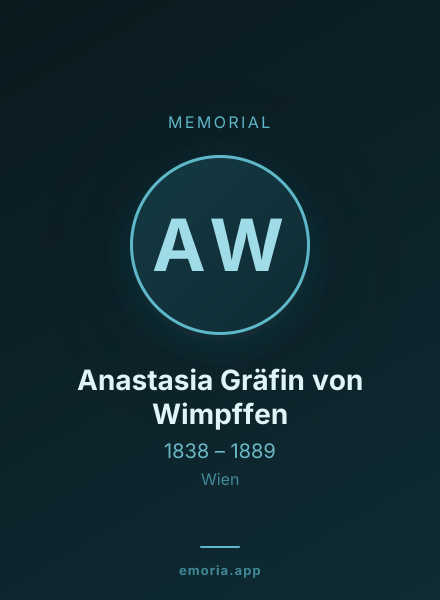 Memorial portrait of Anastasia Gräfin von Wimpffen