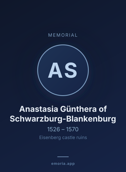 Memorial portrait of Anastasia Günthera of Schwarzburg-Blankenburg